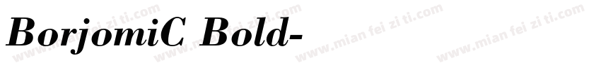 BorjomiC Bold字体转换
